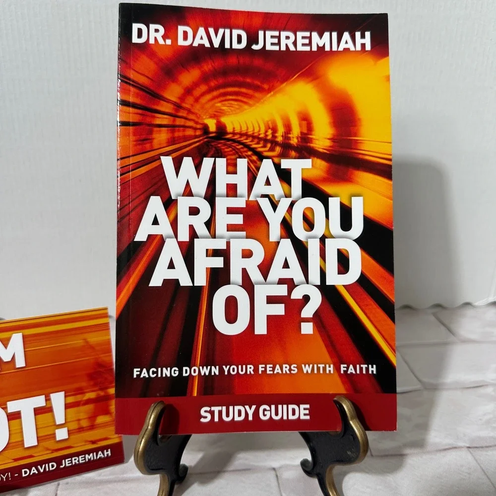 Dr David Jeremiah What Are You Afraid Of Paperback Study Guide & Bonus Bookmark‎